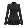 MINI-KLEID MIT KRISTALLEN UND A-LINIE