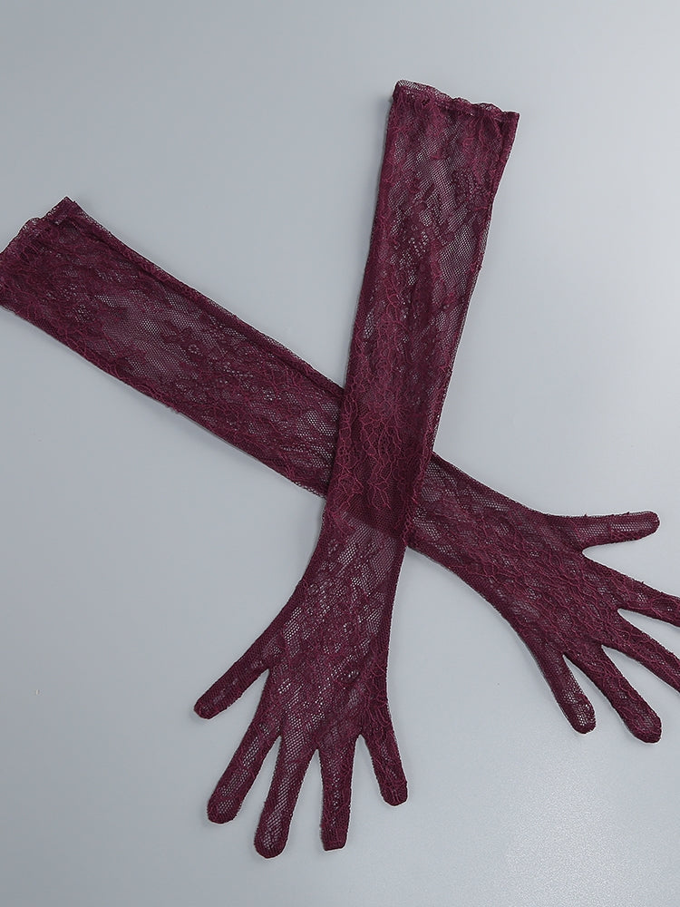 ELEGANTES MAXI-KLEID MIT SPITZEN-EINSÄTZEN