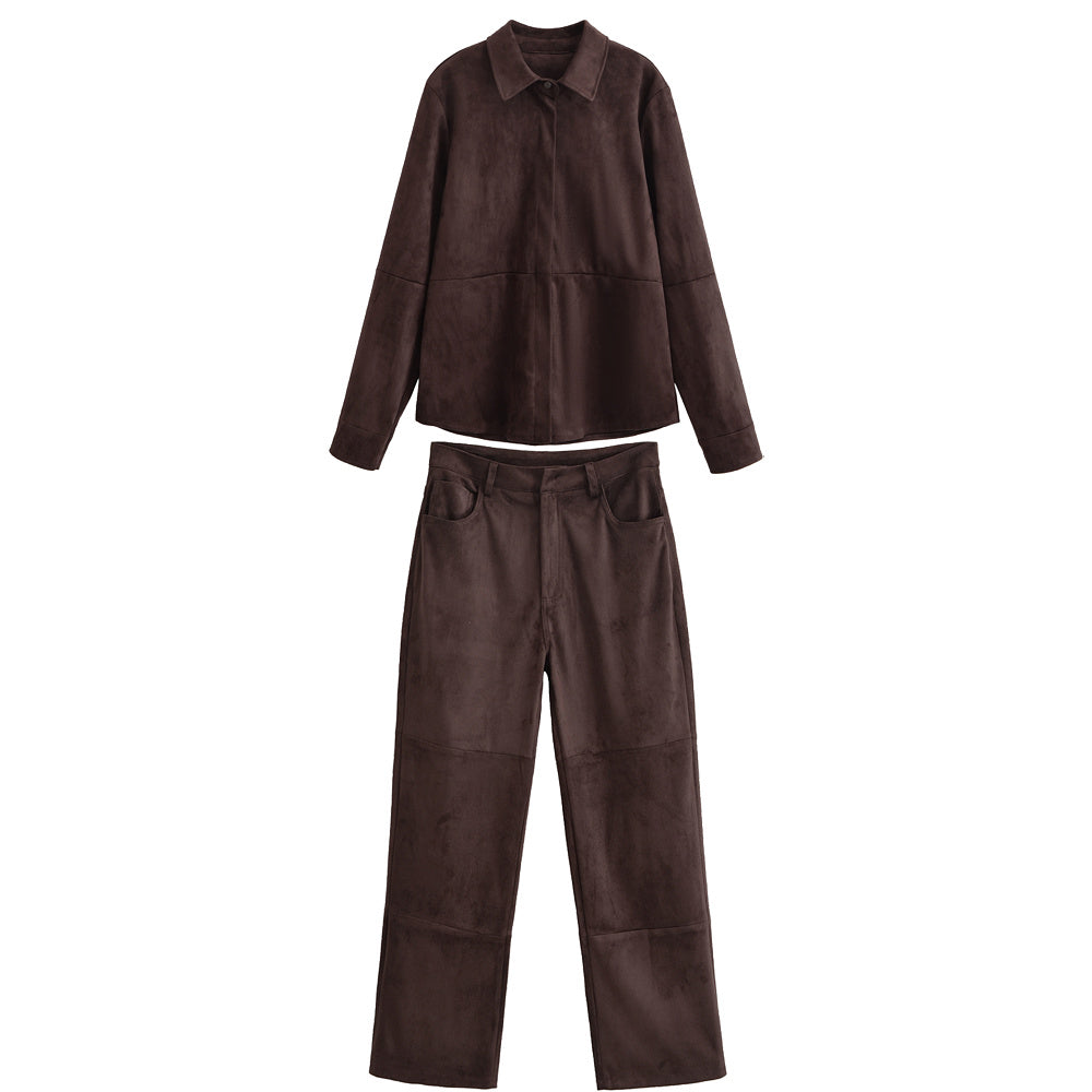 FAUX SUEDE COORDINATE SET