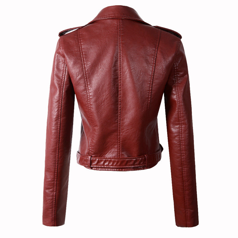 FAUX LEATHER MOTO JACKET