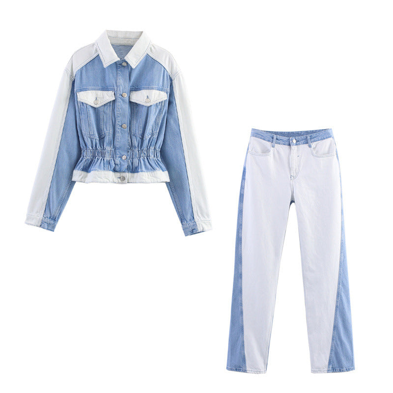 COLORBLOCK DENIM SET