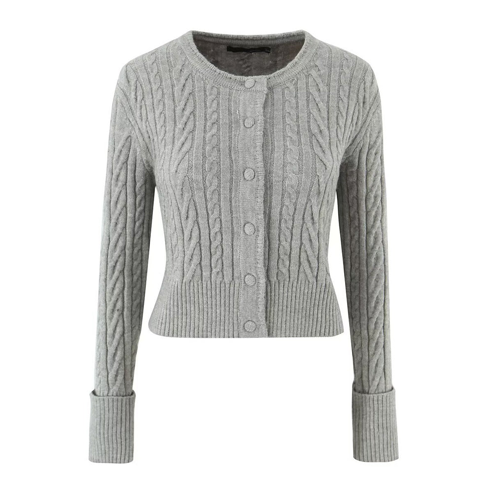 GERIPPTES STRICKSET MIT CARDIGAN UND ROCK