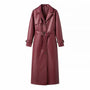 FAUX LEATHER JACKET IN BURGUNDY