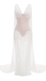 TRANSPARENTES MAXI-KLEID MIT BODYSUIT