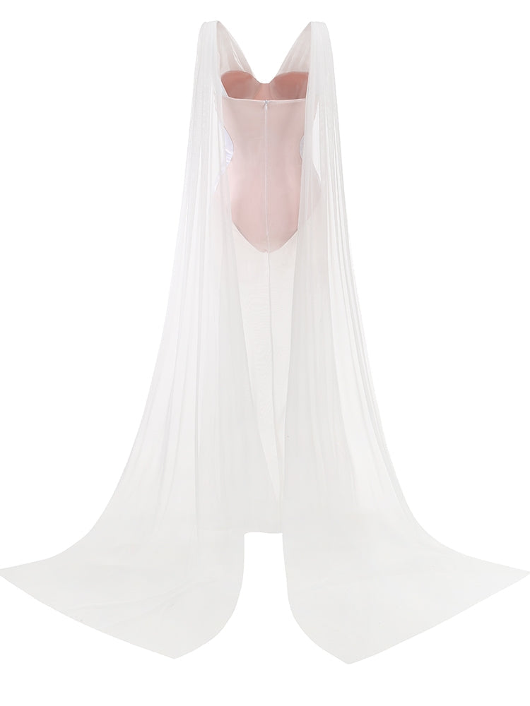 TRANSPARENTES MAXI-KLEID MIT BODYSUIT