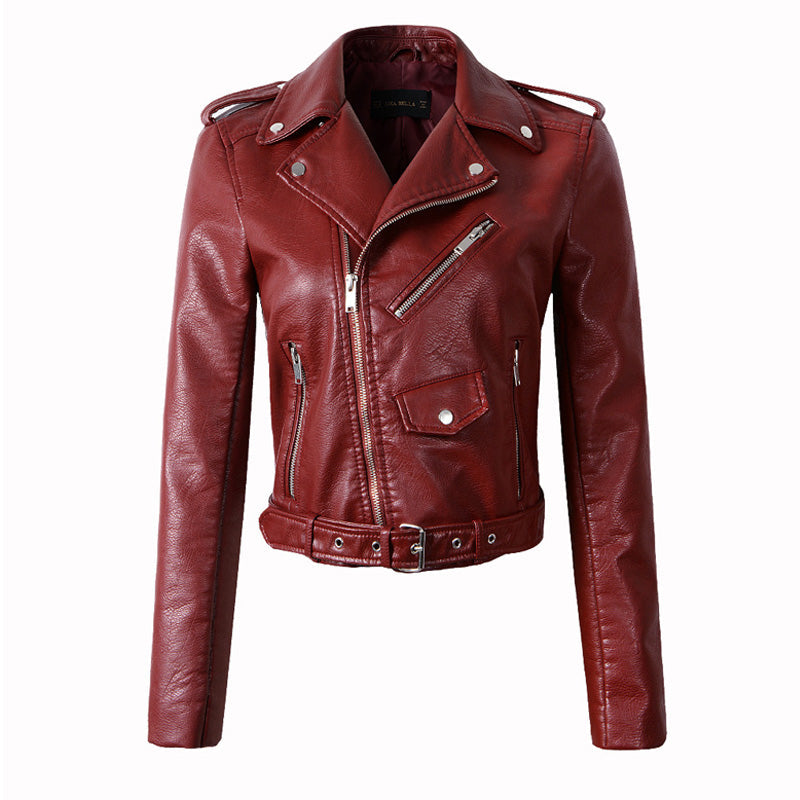 FAUX LEATHER MOTO JACKET