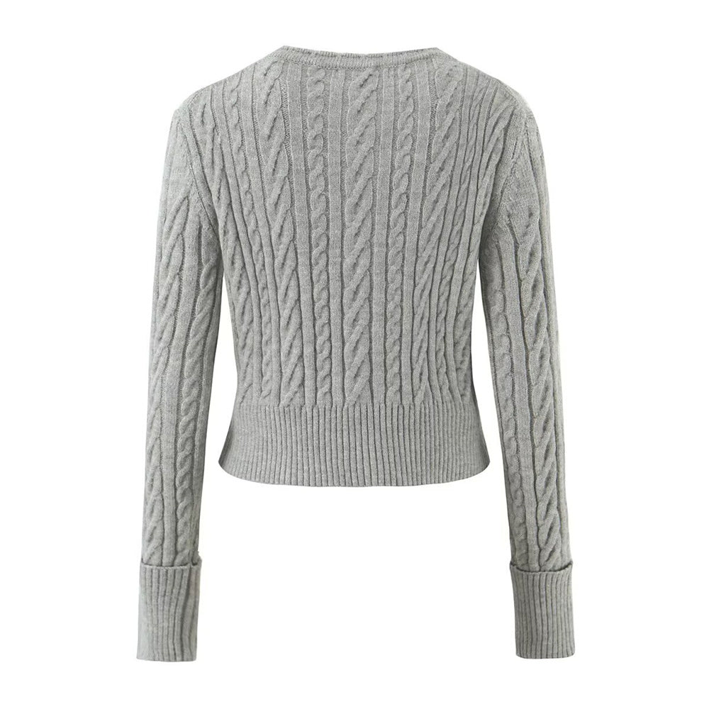 GERIPPTES STRICKSET MIT CARDIGAN UND ROCK