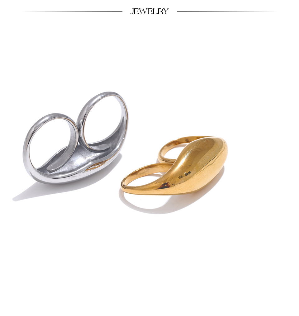 GEOMETRISCHER DOPPELFINGER-RING