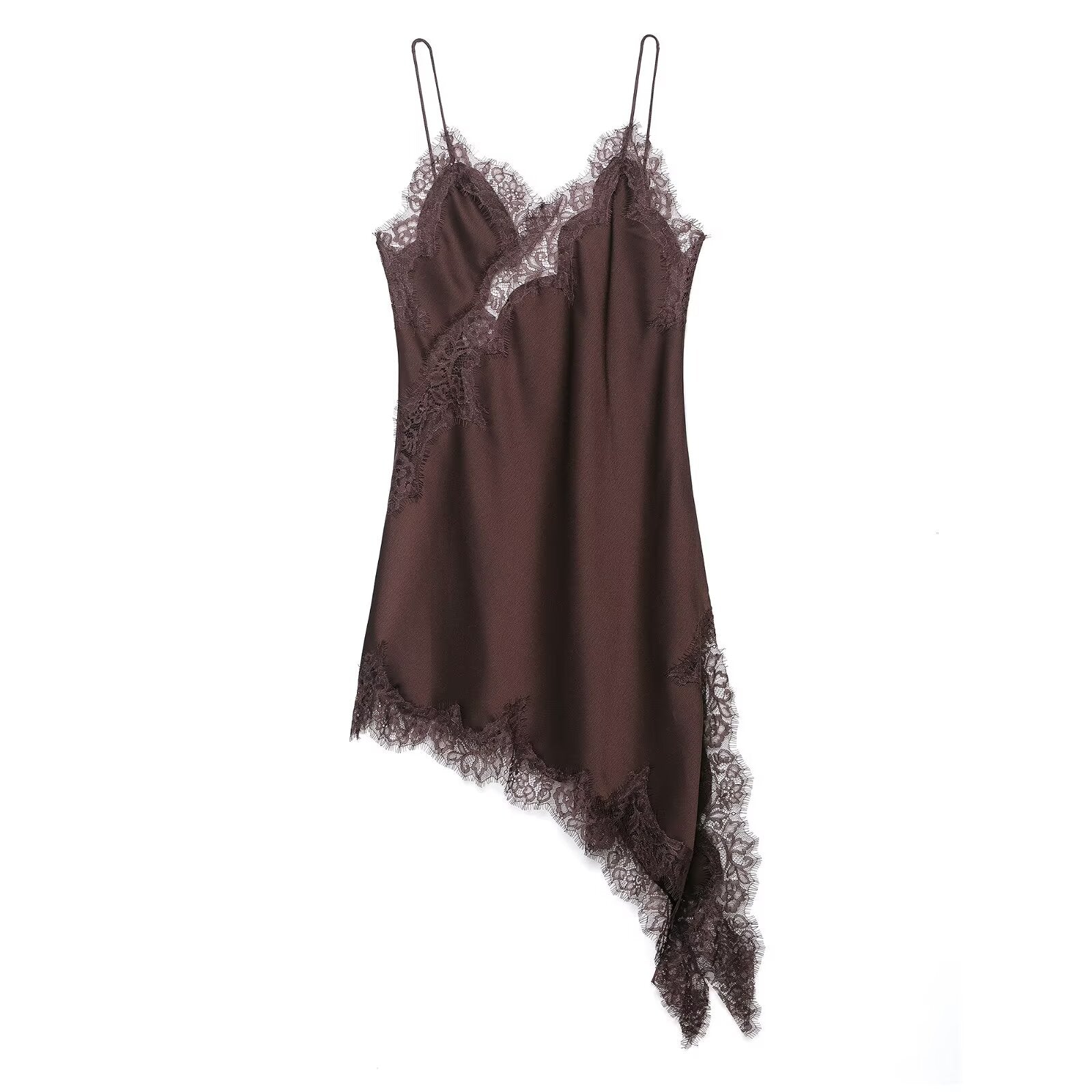 LACE TRIM SLIP DRESS