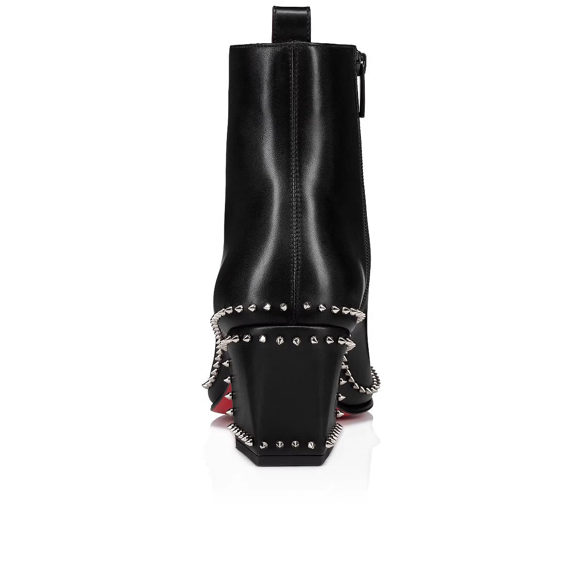 STUDDED BLOCK HEEL ANKLE BOOTS