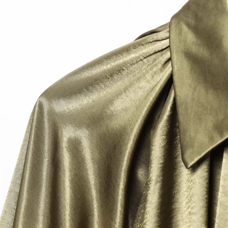 SATIN DRAPE BLOUSE