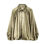SATIN DRAPE BLOUSE
