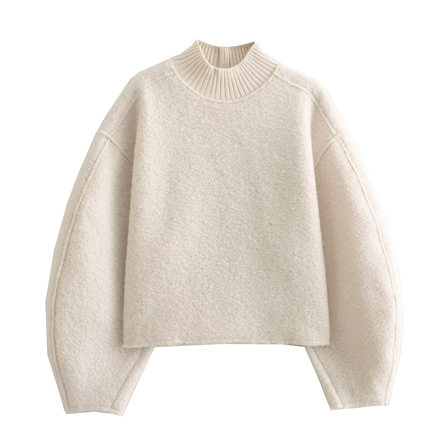 STRICKPULLOVER MIT STEHKRAGEN
