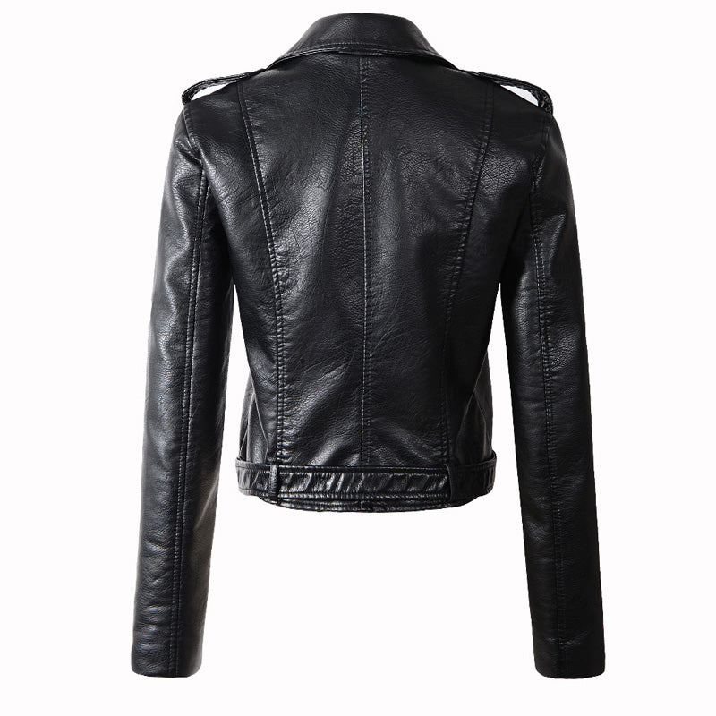 FAUX LEATHER MOTO JACKET