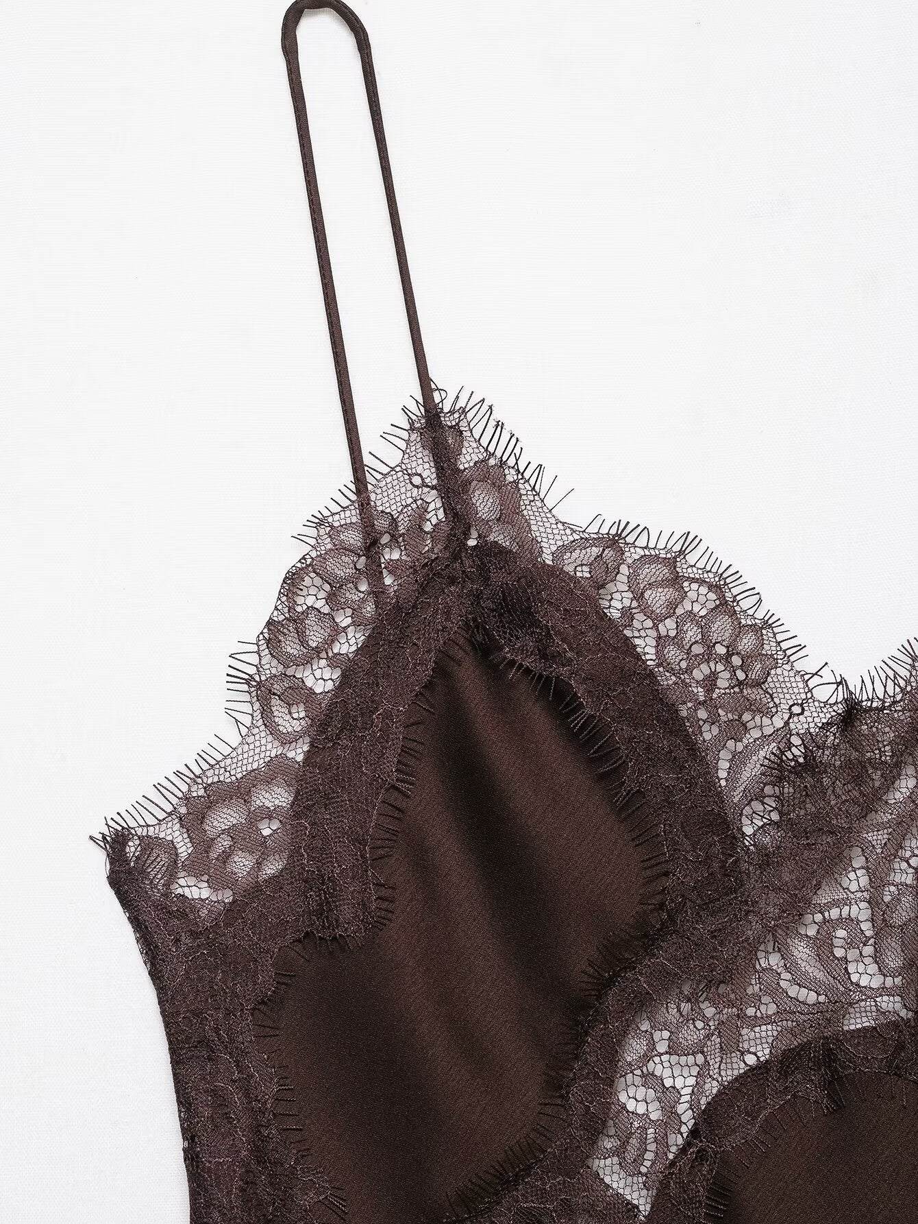 LACE TRIM SLIP DRESS