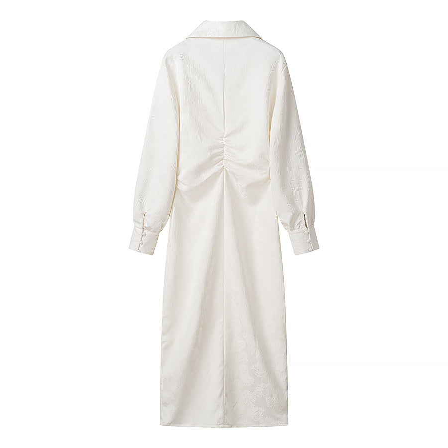 MIDI-HEMDKLEID MIT JACQUARD-MUSTER
