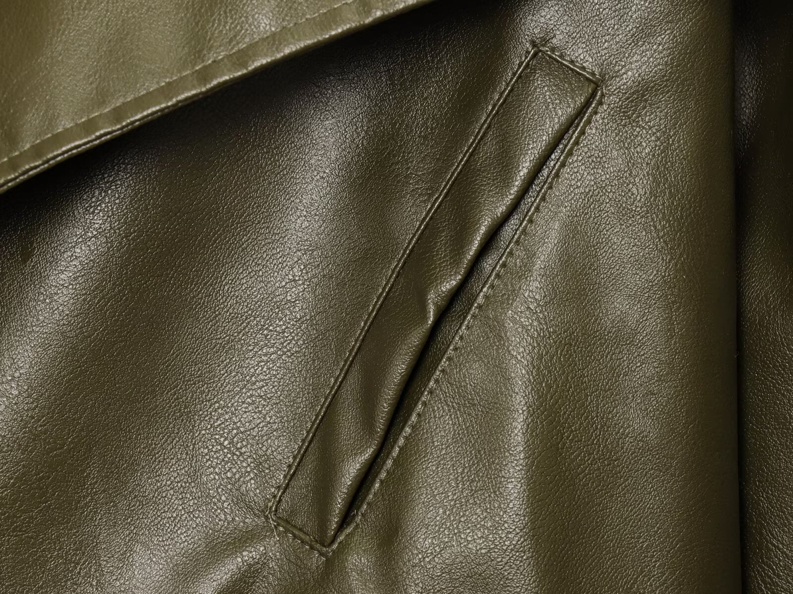 OVERSIZED PU LEATHER BIKER JACKET