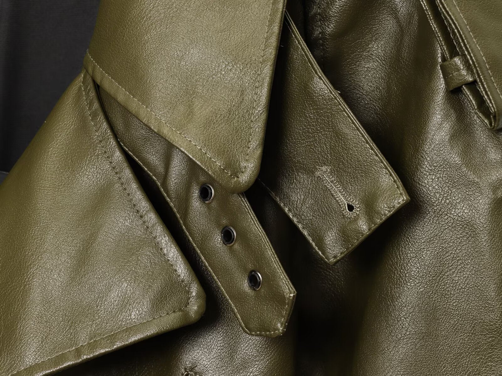 OVERSIZED PU LEATHER BIKER JACKET