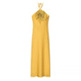 MAXI-KLEID MIT NECKHOLDER BLUMEN