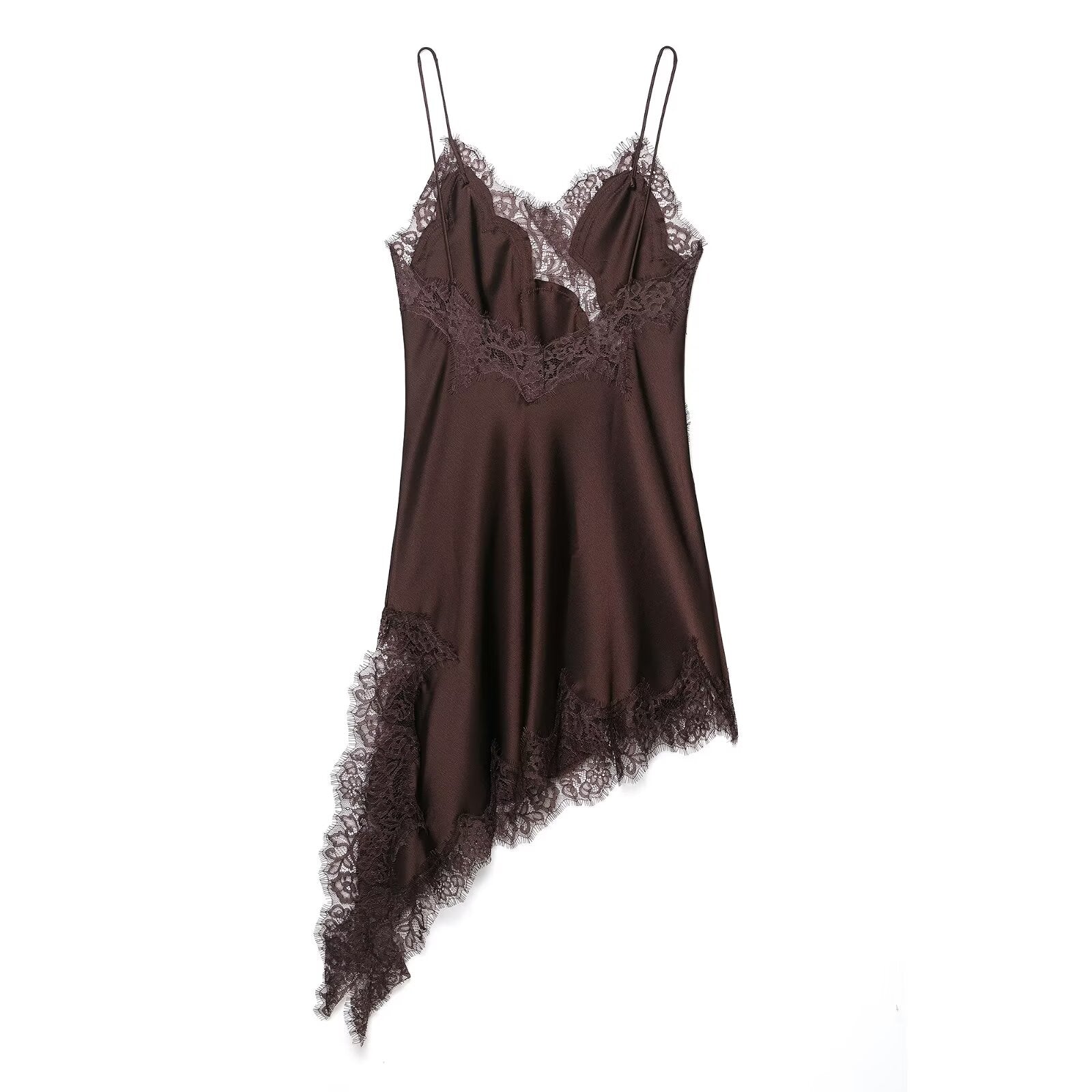 LACE TRIM SLIP DRESS