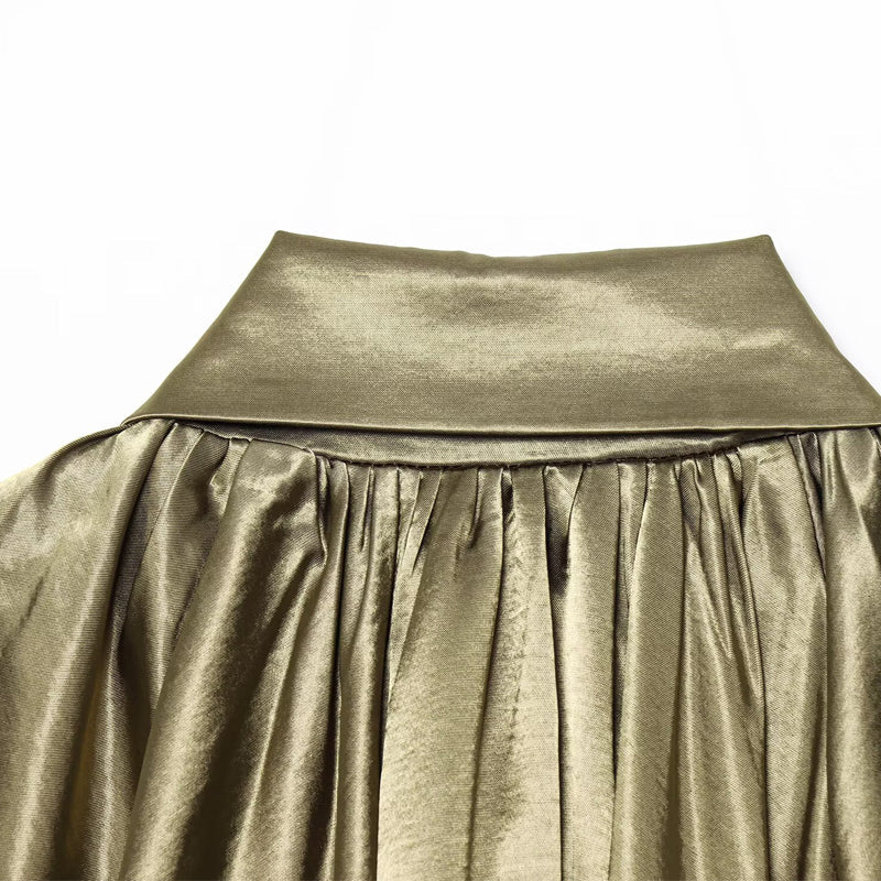 SATIN DRAPE BLOUSE