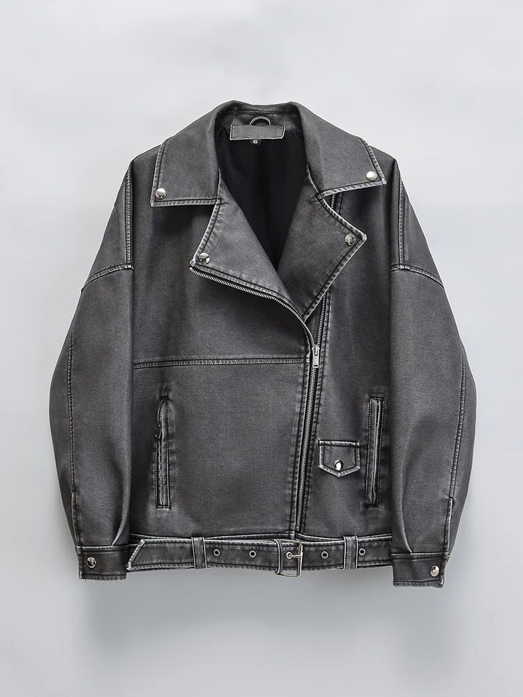 VINTAGE WASHED BIKER JACKET