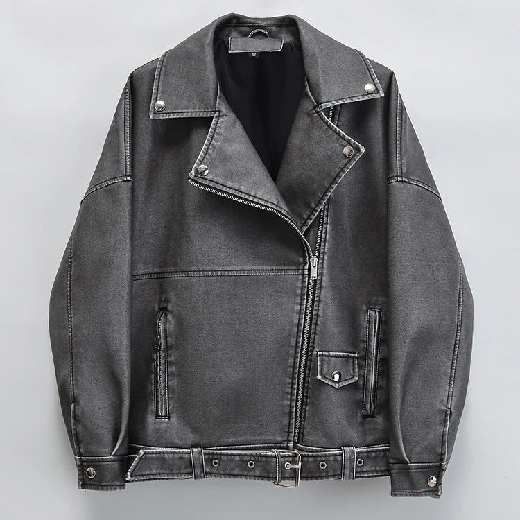 VINTAGE WASHED BIKER JACKET