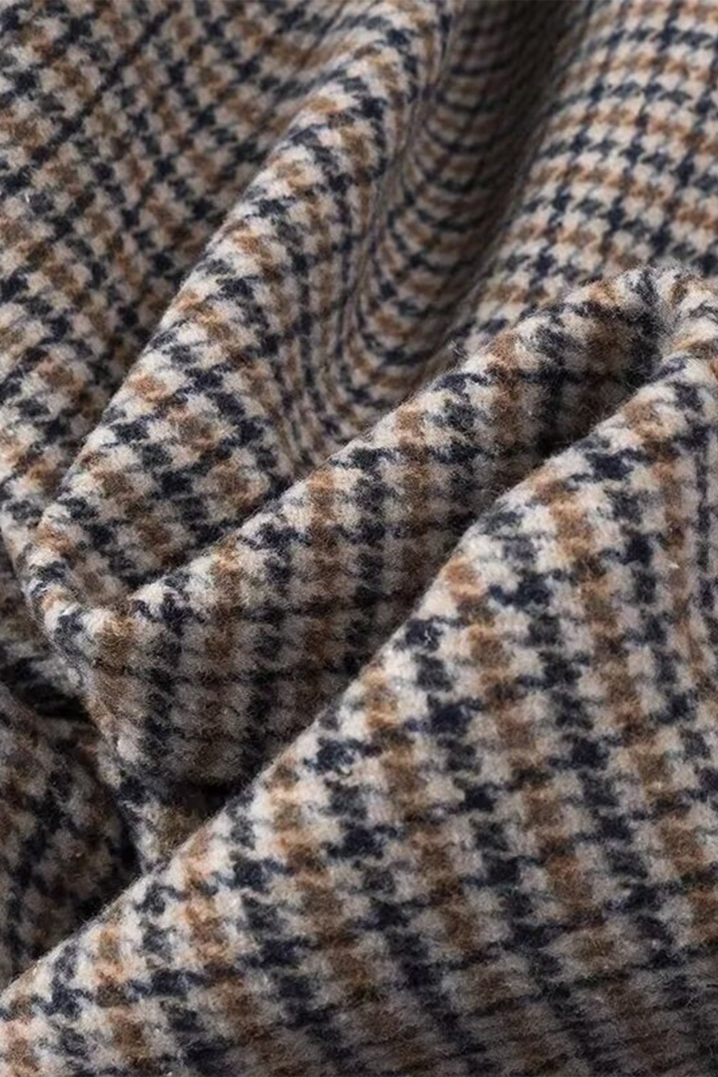 PLAID COAT WITH VELVET COLLAR