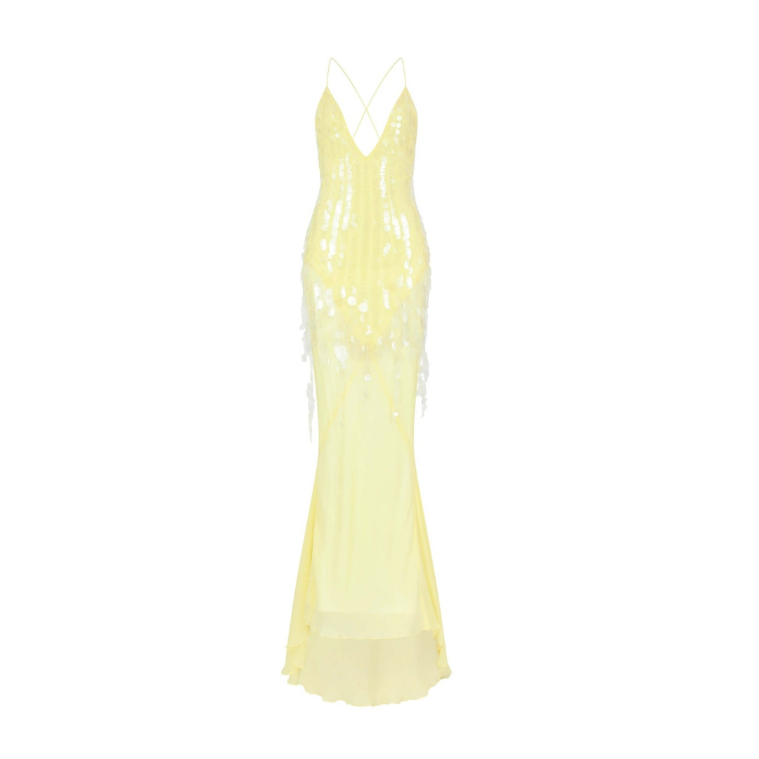 MAXI-ABENDKLEID MIT PAILLETTEN