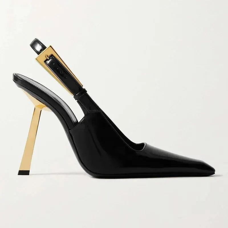 GOLDEN HEEL PUMPS