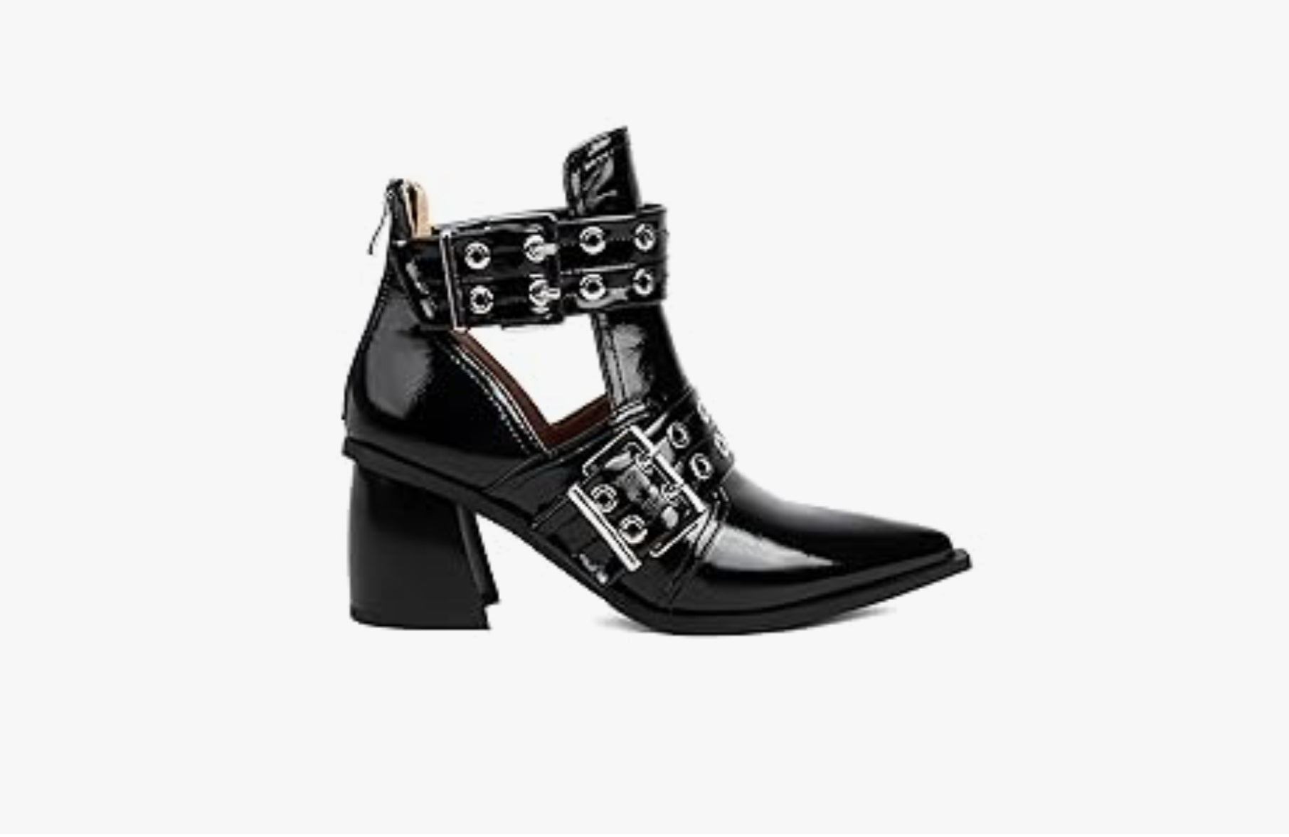 BUCKLED LUG SOLE ANKLE BOOTS
