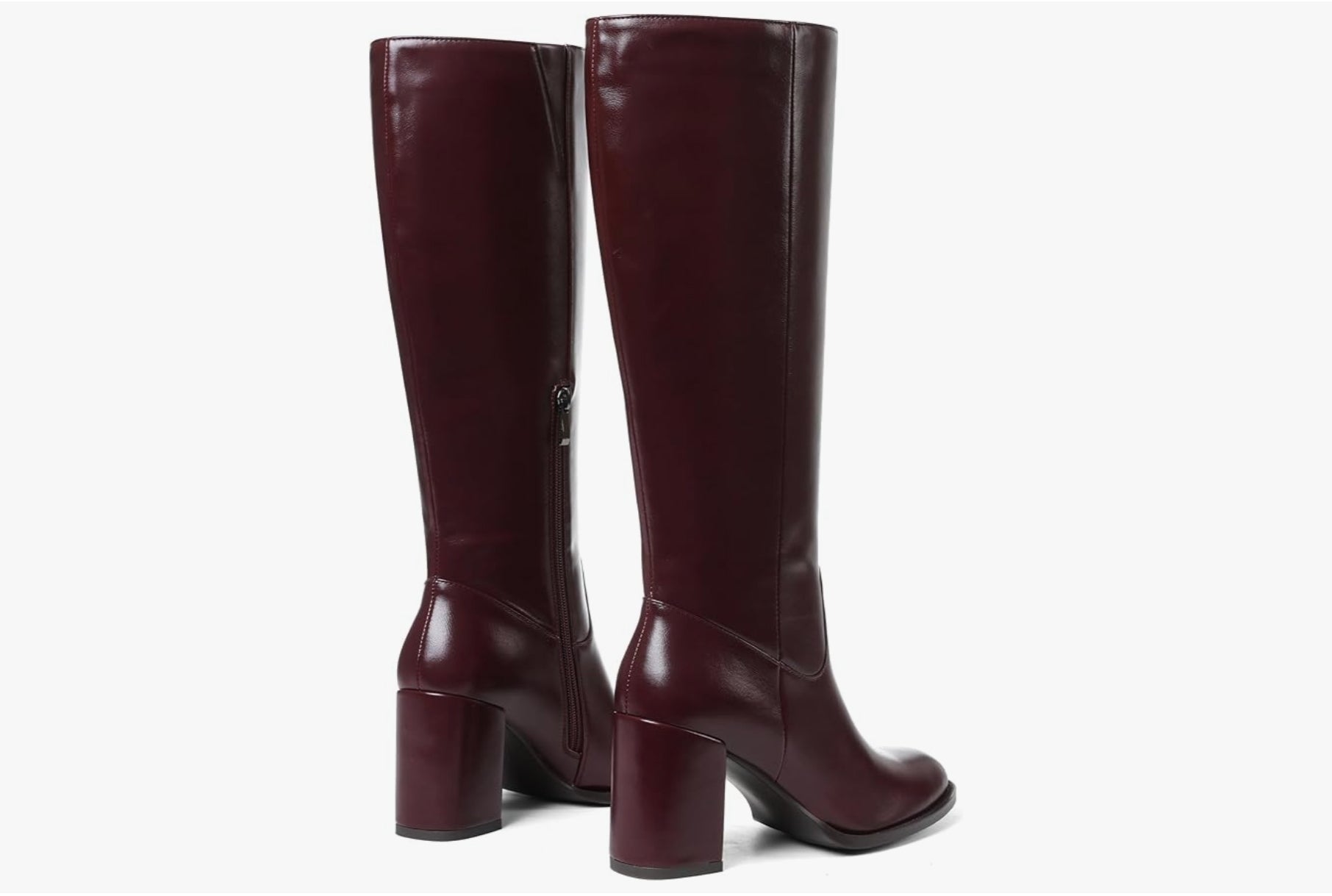 KNEE-HIGH BLOCK HEEL BOOTS