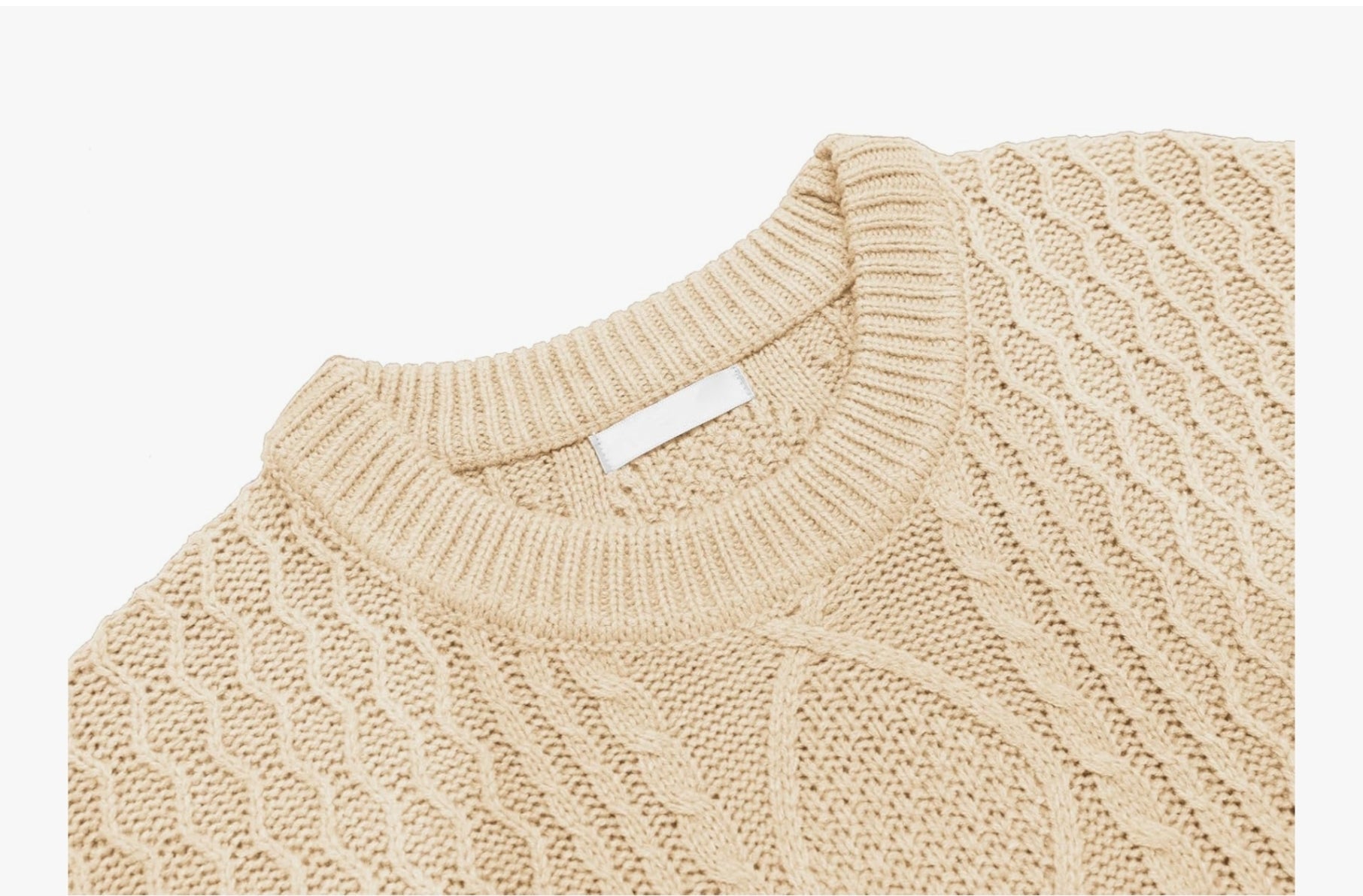 CABLE-KNIT SWEATER