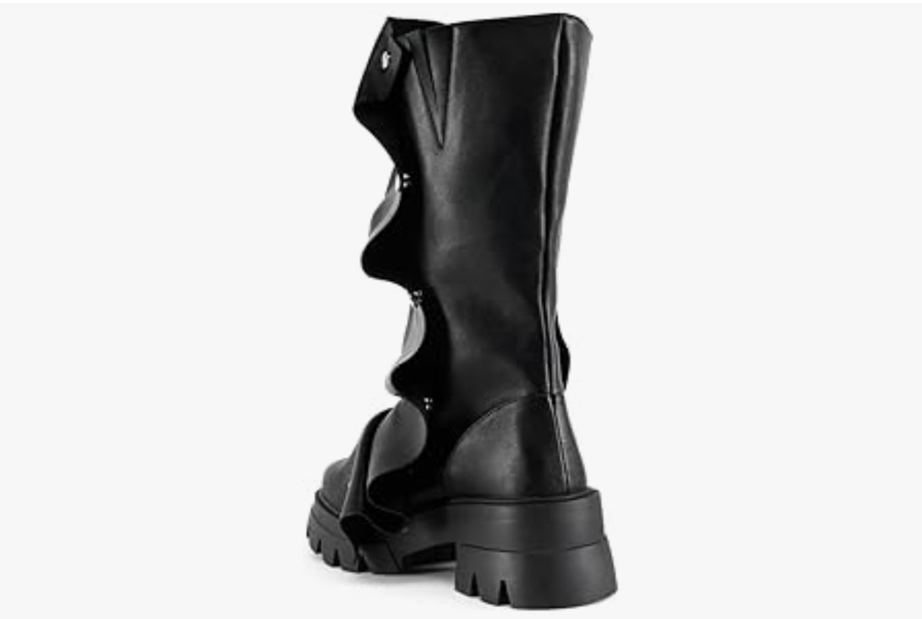CHUNKY RUCHED PLATFORM BOOTS