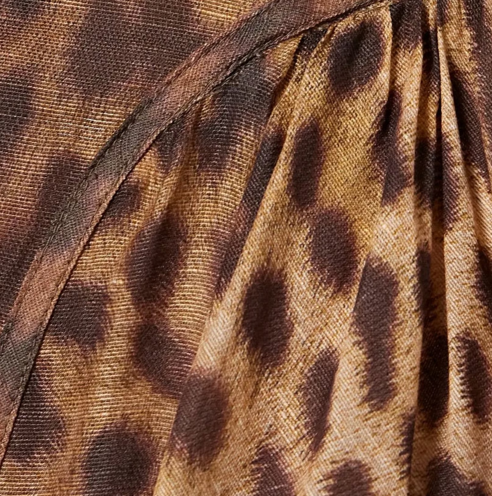 MIDI-KLEID MIT LEOPARDENMUSTER