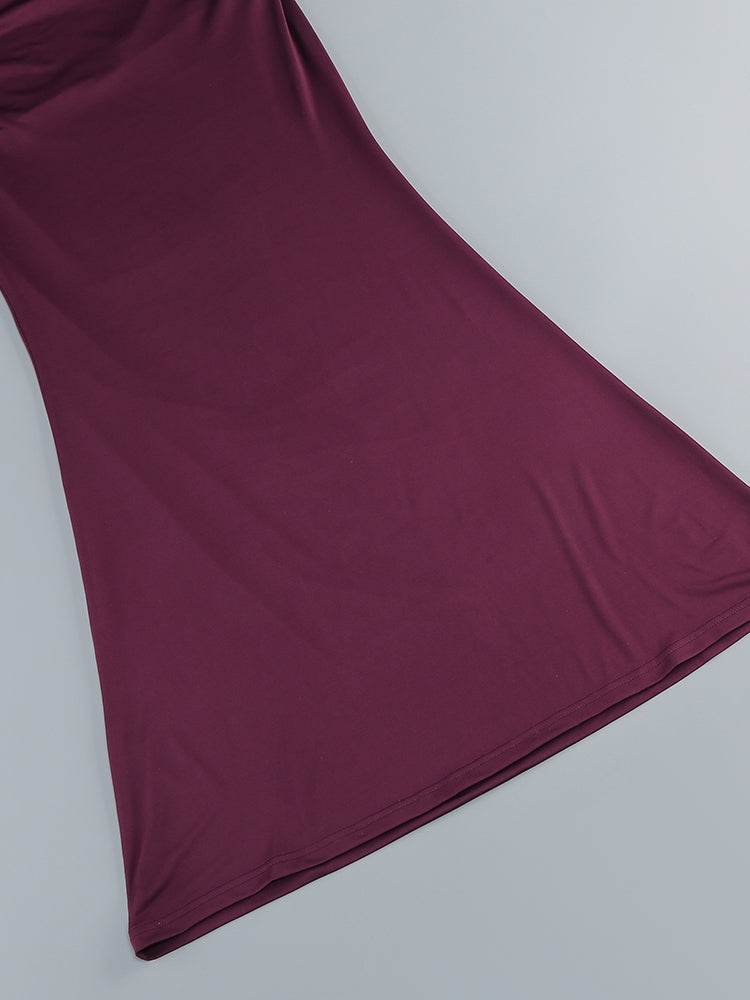 ELEGANTES MAXI-KLEID MIT SPITZEN-EINSÄTZEN
